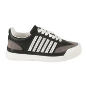 Zwarte Leren Sneakers Dsquared2 , Black , Heren