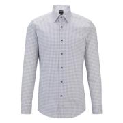 Katoen Elastaan Shirt Designers Code Hugo Boss , Multicolor , Heren