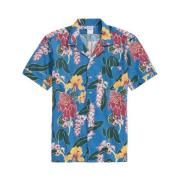 Blauw Katoen Poplin Bloemenprint Sportoverhemd Brooks Brothers , Blue ...