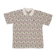 Gedrukte Jacquard Polo Witte Pet Obey , Multicolor , Heren