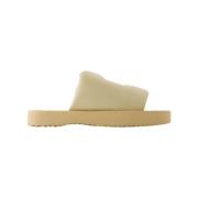 Leather sandals Burberry , Beige , Dames