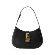 Leather handbags Versace , Black , Dames