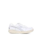 Heritage Witte Sneakers Katoen Elastaan Diadora , White , Heren