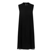 Mouwloze Geplooide Jurk Betty & Co , Black , Dames