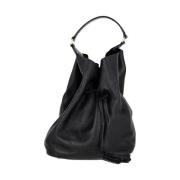 Pre-owned Leather handbags Burberry Vintage , Black , Dames