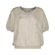 Stijlvolle Tefnut Zilver T-shirt Amélie & Amélie , Gray , Dames