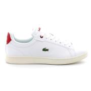 Witte-Rode Carnaby Sneakers Lacoste , White , Heren