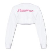Sweatshirt met logo Dsquared2 , White , Dames