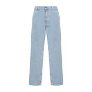 Blauwe Werkbroek Single Knee Pant Carhartt Wip , Blue , Heren