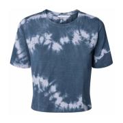 Tie-Dye Print T-Shirt Midnight Rabens Saloner , Multicolor , Dames