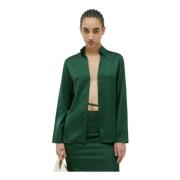 Satijnweefsel Klassieke Kraag Shirt Jacquemus , Green , Dames
