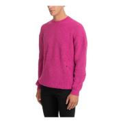 Effen Logo Sweater Barrow , Purple , Heren