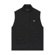 Check Fleece Gilet Jas Lyle & Scott , Black , Heren