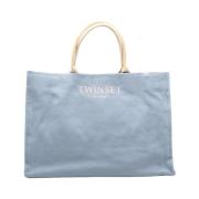 Blauwe Shopper Tas met Magnetische Sluiting Twinset , Blue , Dames