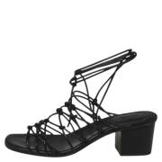 Pre-owned Leather sandals Chloé Pre-owned , Black , Dames