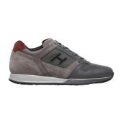 Grijze Sneakers Leer Suède Lichtgewicht Hogan , Gray , Heren