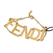 Pre-owned Metal bracelets Fendi Vintage , Yellow , Dames