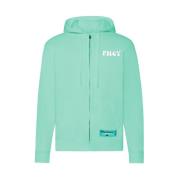 Katoenen Zip Hoodie met Logo Print Pharmacy Industry , Green , Heren