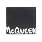 Leren portemonnee Alexander McQueen , Black , Heren