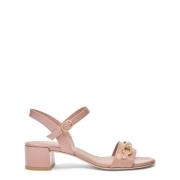 Elegante Sandaal met Logo Detail Stuart Weitzman , Pink , Dames