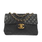 Pre-owned Leather chanel-bags Chanel Vintage , Black , Dames