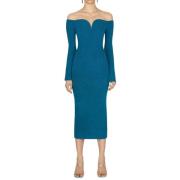 Iconische Blauwe Jurk Grace '23/'24 Galvan London , Blue , Dames