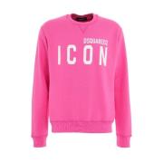 Logo Sweatshirt Dsquared2 , Pink , Heren