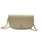 Pre-owned Leather chanel-bags Chanel Vintage , Beige , Dames