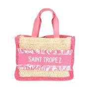 Handgemaakte kralen shopper tas De Siena , Pink , Dames
