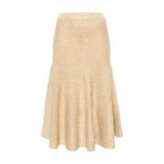 Elegante Midi Rok Khaite , Beige , Dames