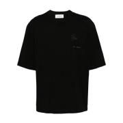 Casual Jersey T-Shirt voor Mannen Laneus , Black , Heren