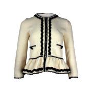 Pre-owned Cotton outerwear Valentino Vintage , White , Dames