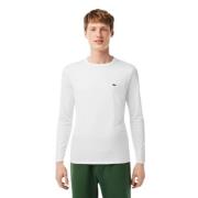 Lange Mouw T-shirt Lacoste , White , Heren