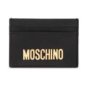 Kaarthouder met logo Moschino , Black , Heren