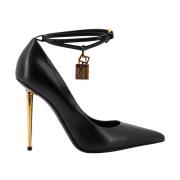 Zwarte Leren Stiletto Pumps Tom Ford , Black , Dames