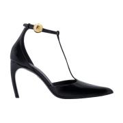 Zwarte Stiletto Pumps met Enkelband Salvatore Ferragamo , Black , Dame...