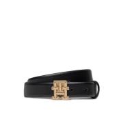 Logo Bombe 2.5 Dames Riem Tommy Hilfiger , Black , Dames