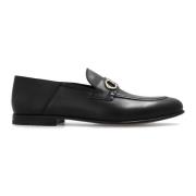 Zwarte Leren Loafer Schoenen Aw22 Salvatore Ferragamo , Black , Heren