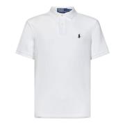 Klassieke Polo Shirt Wit Katoenmix Ralph Lauren , White , Heren