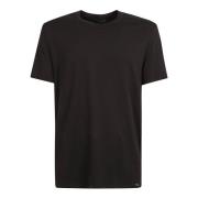 Zwarte Crewneck T-Shirt Tom Ford , Black , Heren