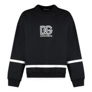 Katoenen Crew-Neck Sweatshirt Dolce & Gabbana , Black , Heren