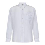 Witte Linnen Overhemd Ralph Lauren , White , Heren