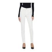 Hoge Skinny Denim Broek Jacqueline de Yong , White , Dames