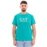 Heren T-shirt Casual Stijl Emporio Armani EA7 , Green , Heren