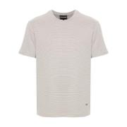 Gestreept Jersey Crew Neck T-shirt Emporio Armani , Multicolor , Heren