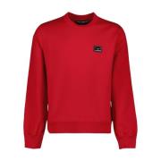 Logo Plaque Sweatshirt Dolce & Gabbana , Red , Heren