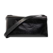 Schoudertas met logo Jil Sander , Black , Heren