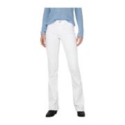 Mid Flared Jeans Blush Only , White , Dames