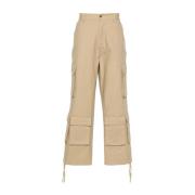 Sand Brown Wide Leg Trousers Represent , Beige , Heren