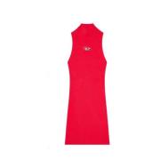 Stijlvolle Fucsia Jurk voor Vrouwen Diesel , Red , Dames